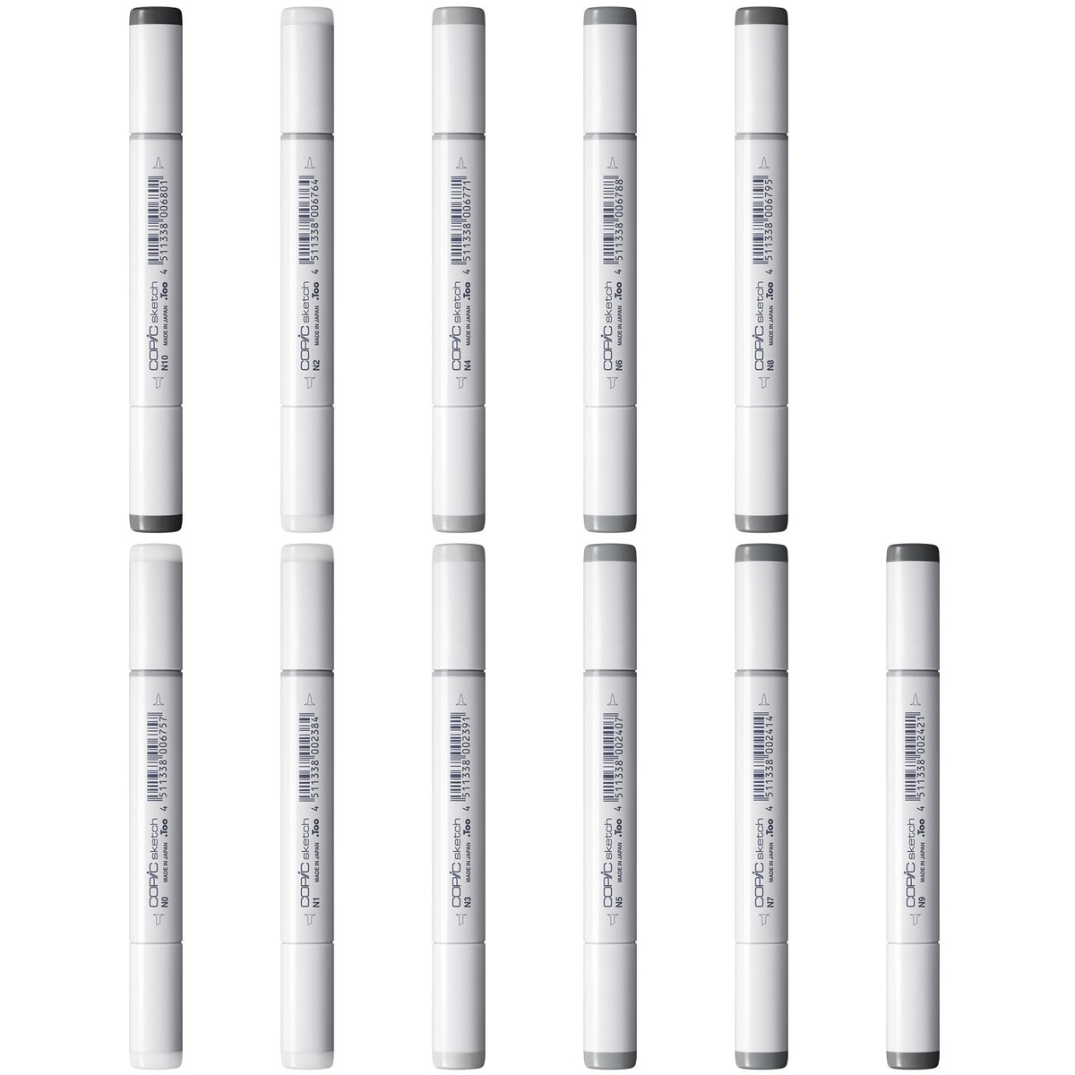 コピックスケッチ N (Neutral Gray) 系全11色セット