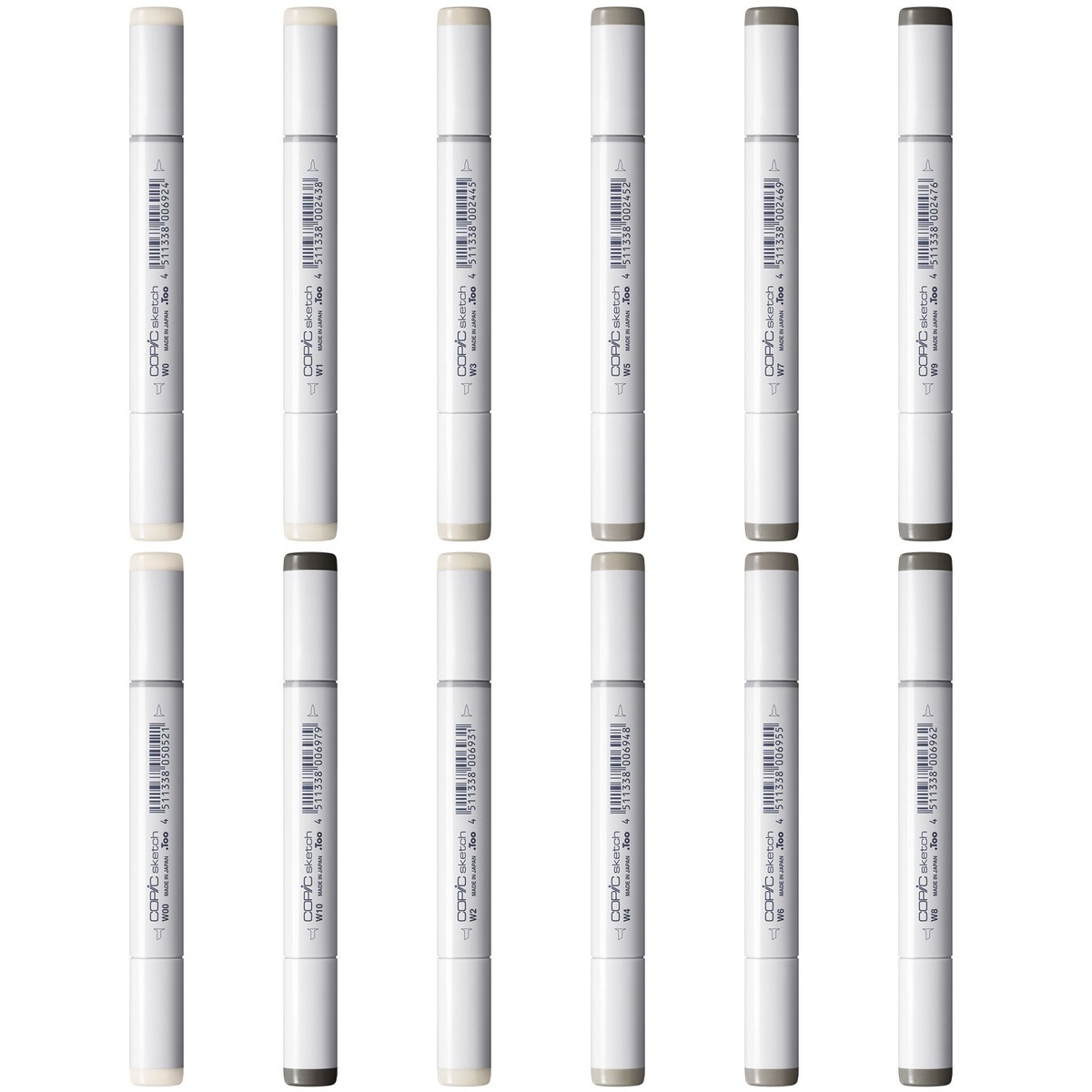 コピックスケッチ W (Warm Gray) 系全12色セット