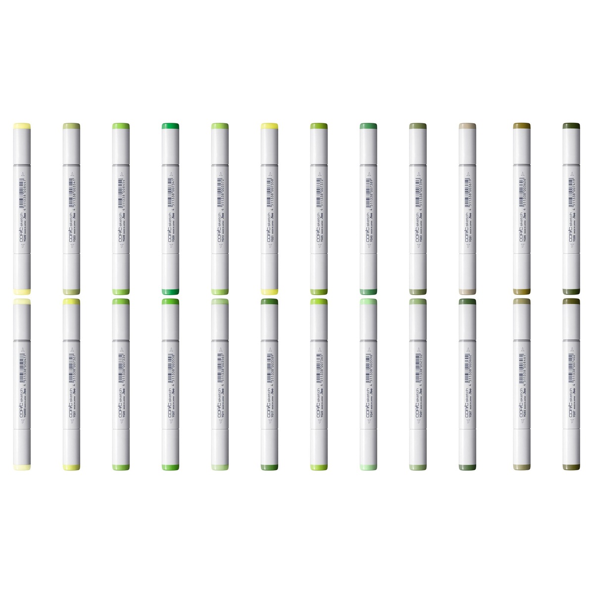 コピックスケッチ YG (Yellow Green) 系全24色セット | アークオアシス