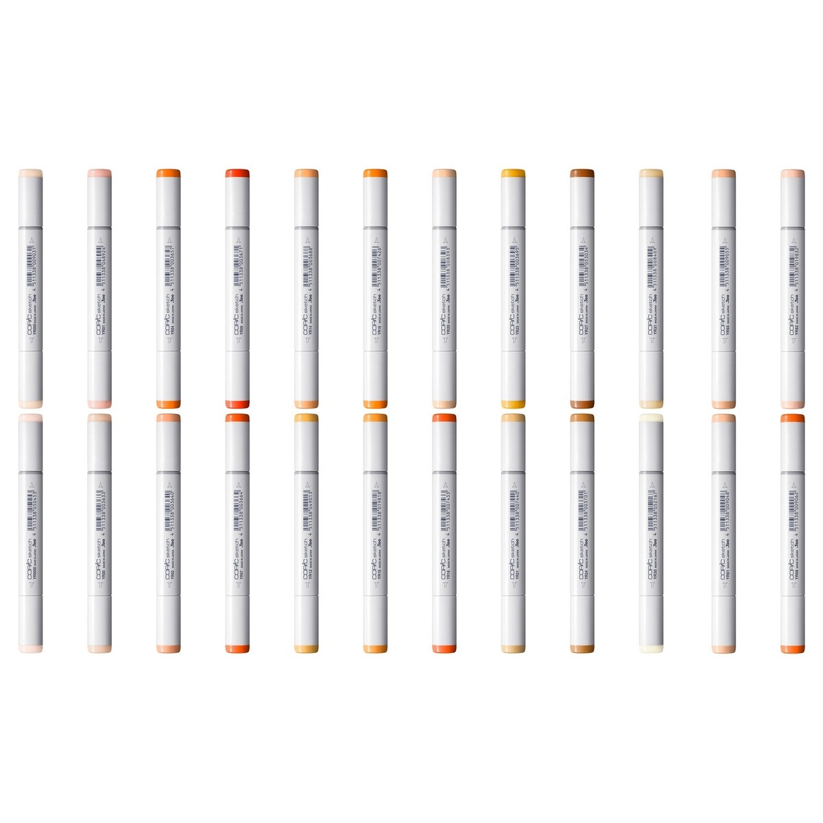 コピックスケッチ YR (Yellow Red) 系全24色セット