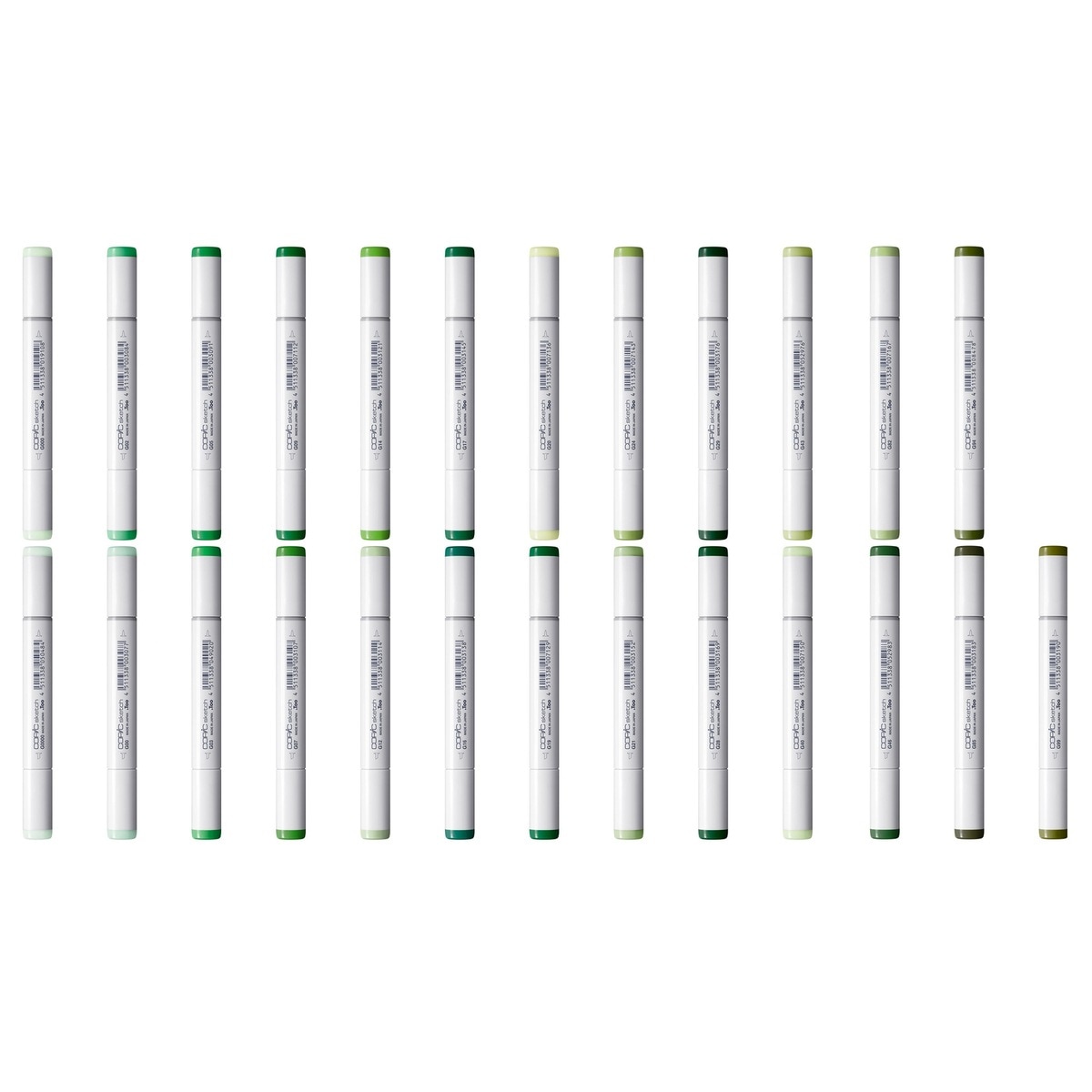 コピックスケッチ G (Green) 系全25色セット