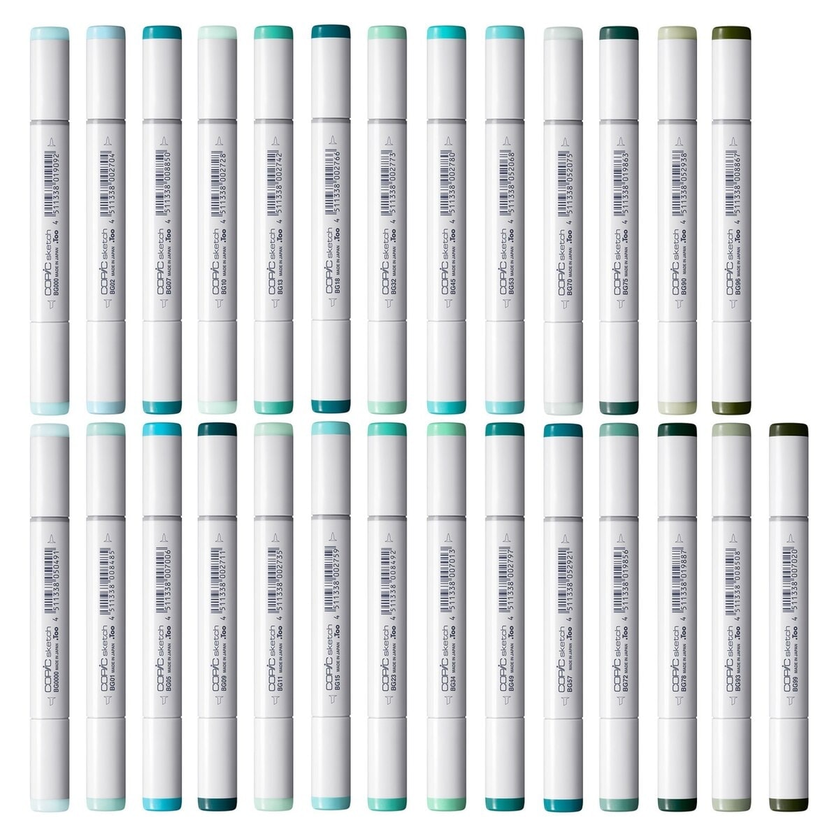 コピックスケッチ BG (Blue Green) 系全27色セット