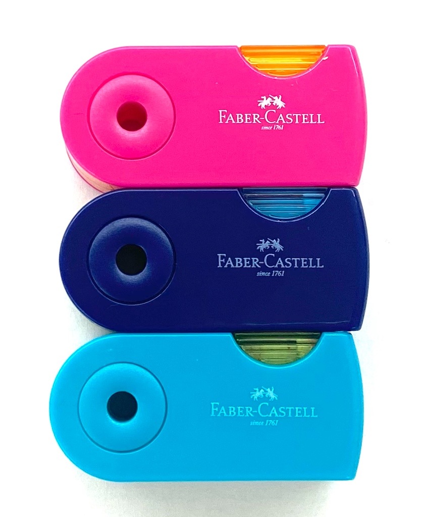 ファーバーカステル 鉛筆削り 角型ミニ 3色セット (3色各4個入)  81264 (27191319)