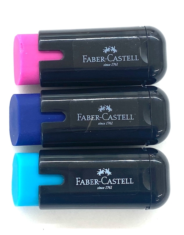 ファーバーカステル 鉛筆削り付き消しゴム 3色セット (3色各4個入)  81265 (27191359)