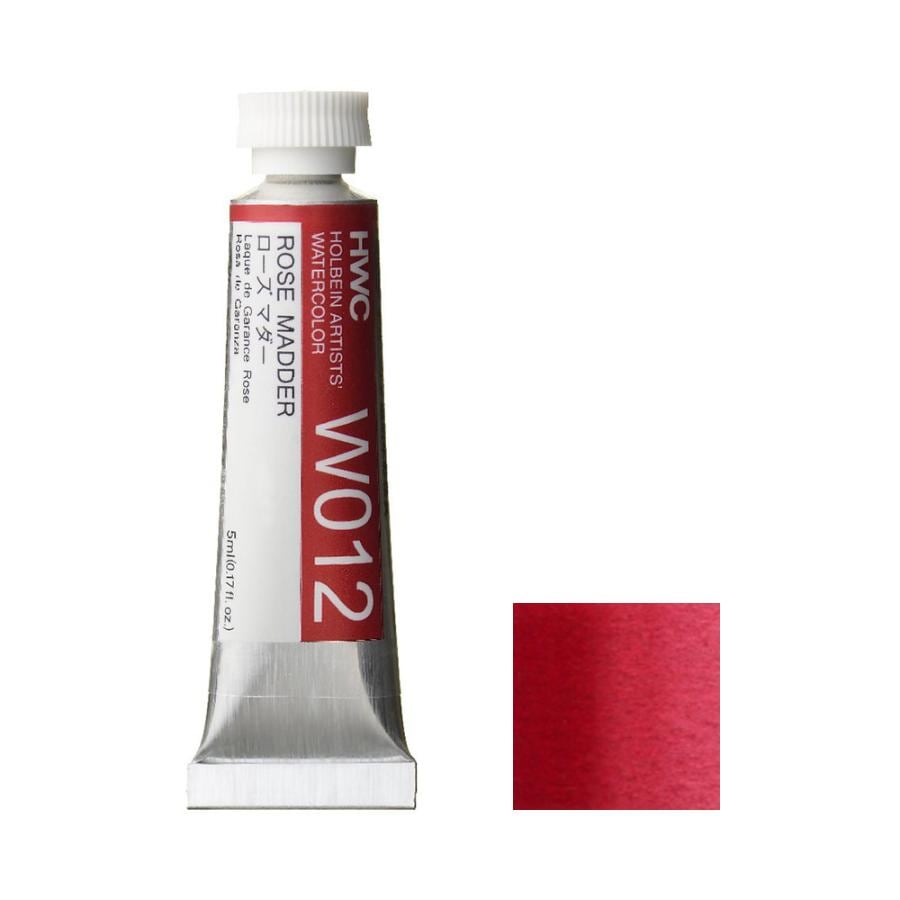 [6本セット] ホルベイン 透明水彩絵具 2号 (5ml) W012 ローズ マダー