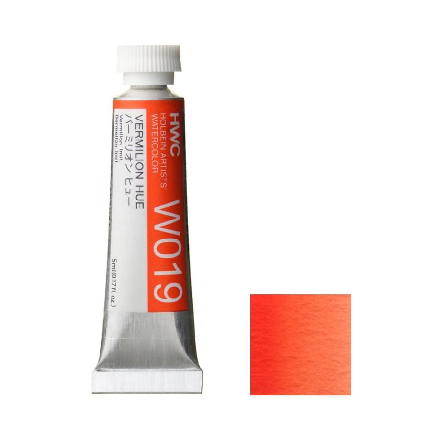 [6本セット] ホルベイン 透明水彩絵具 2号 (5ml) W019バーミリオン ヒュー