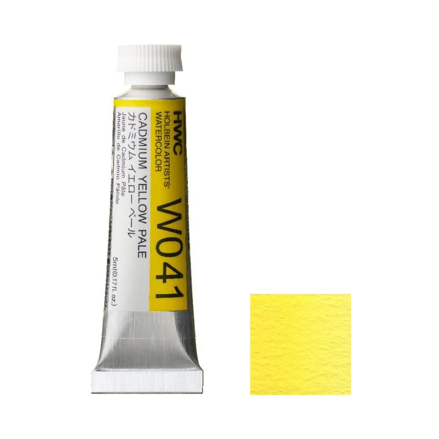 [6本セット] ホルベイン 透明水彩絵具 2号 (5ml) W041 カドミウム イエロー ペール