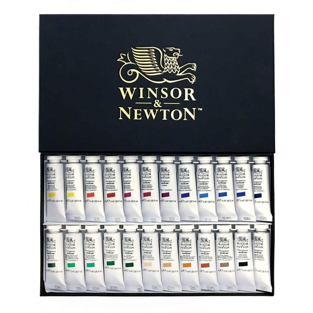 W&N DGC 14ml 24色セット Winsor&Newton デザイナーズ・ガッシュカラー 不透明水彩絵具