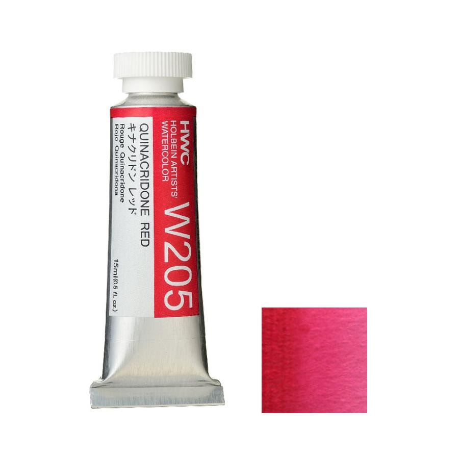 [3本セット] ホルベイン 透明水彩絵具 5号 (15ml) W205 キナクリドン レッド