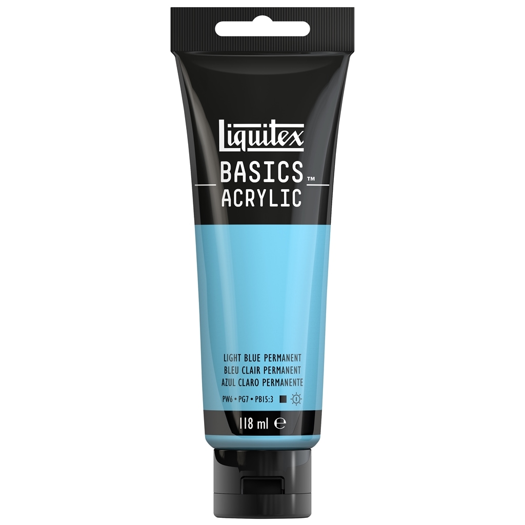 リキテックス ベーシックス 118mL 770(035) ライトブルーパーマネント（旧パーマネントライトブルー） (16005770) Liquitex BASICS アクリル絵具