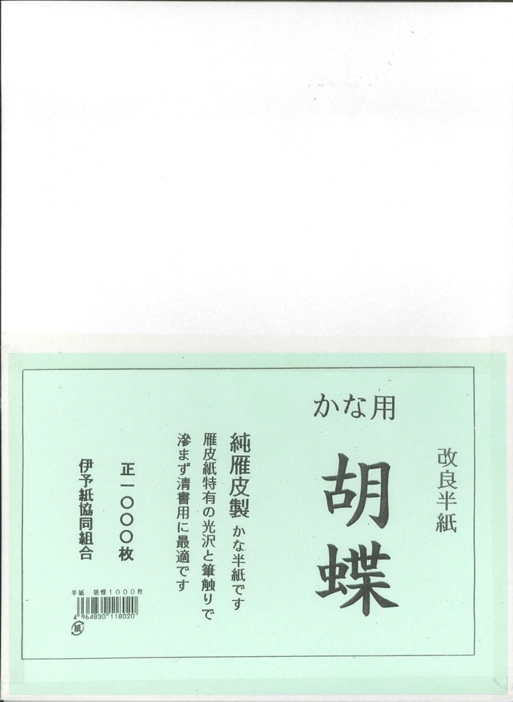 習字紙 Byumi 練習用半紙 - 書道練習紙 (4分割、半生)