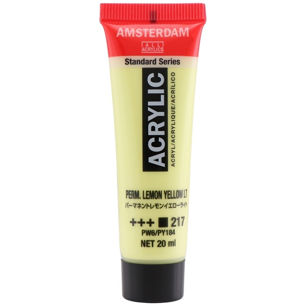 [3本セット] アムステルダム アクリリックカラー 20ml #217 パーマネントレモンイエローライト