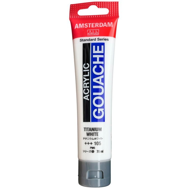 アムステルダム アクリリックガッシュ 70ml #105 チタニウムホワイト