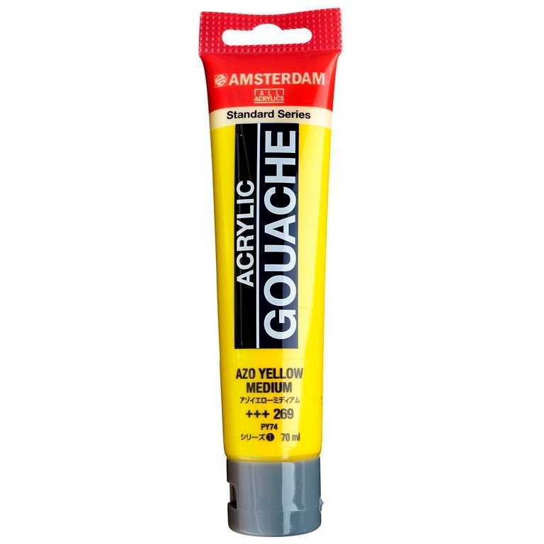 アムステルダム アクリリックガッシュ 70ml #269 アゾイエローミディアム