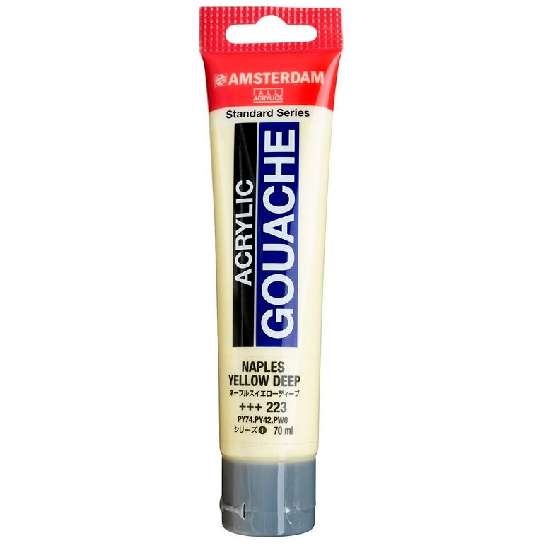 アムステルダム アクリリックガッシュ 70ml #223 ネープルスイエローディープ