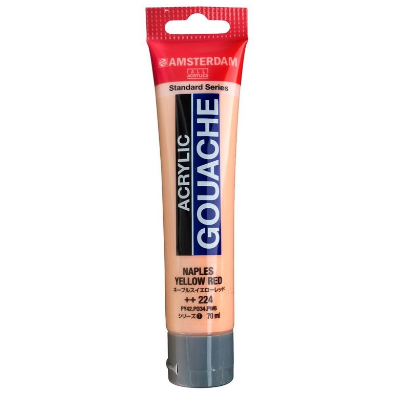 アムステルダム アクリリックガッシュ 70ml #224 ネープルスイエローレッド