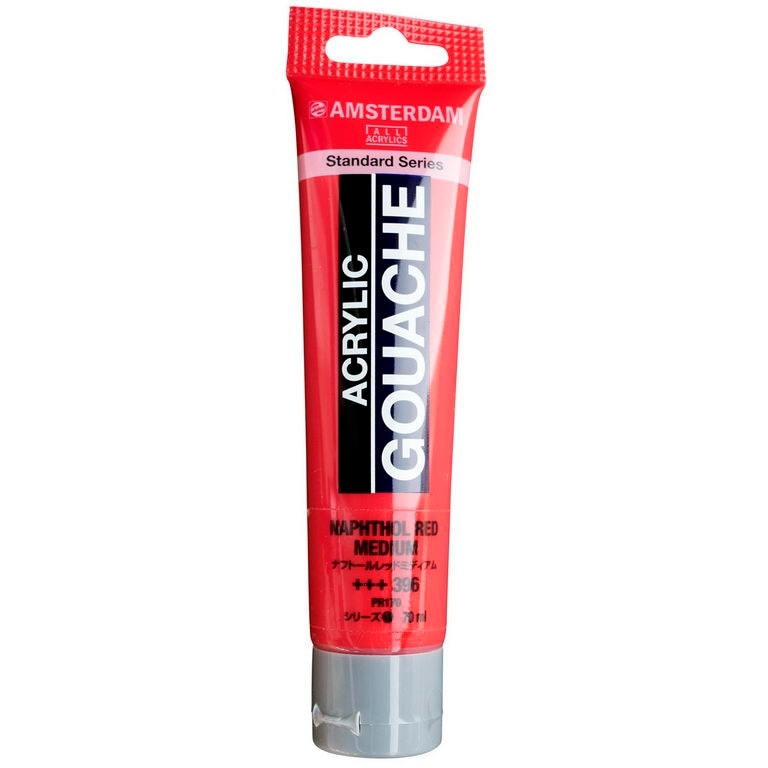 アムステルダム アクリリックガッシュ 70ml #396 ナフトールレッドミディアム