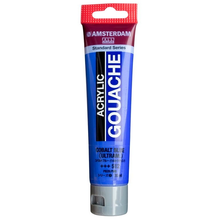 アムステルダム アクリリックガッシュ 70ml #512 コバルトブルー(ウルトラマリン)