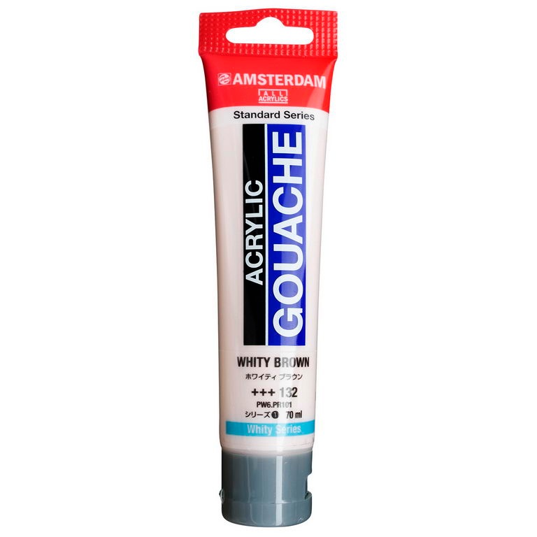アムステルダム アクリリックガッシュ 70ml #132 ホワイティ ブラウン