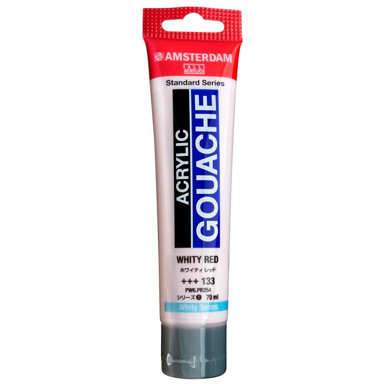 アムステルダム アクリリックガッシュ 70ml #133 ホワイティ レッド