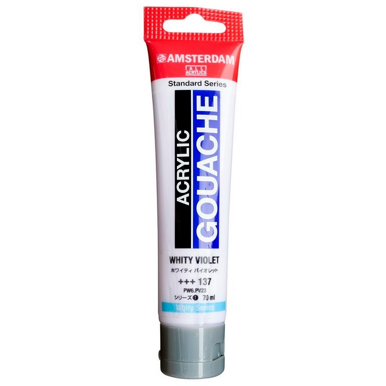 アムステルダム アクリリックガッシュ 70ml #137 ホワイティ バイオレット