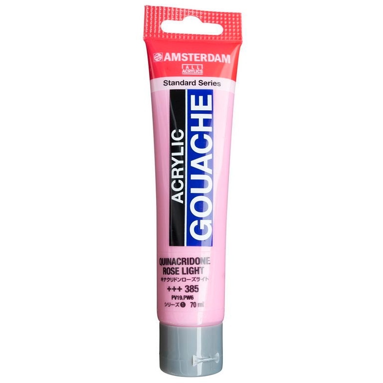 アムステルダム アクリリックガッシュ 70ml #385 キナクリドンローズライト
