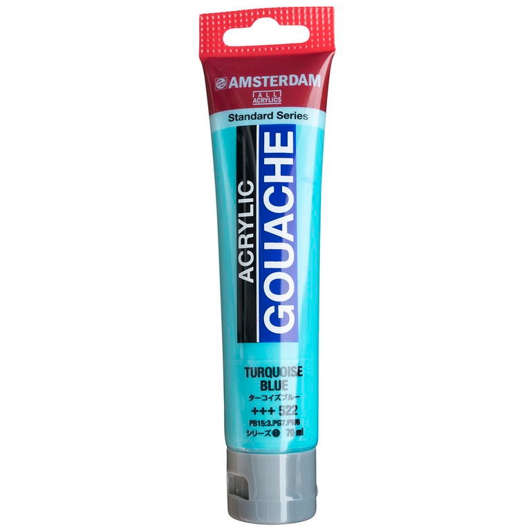 アムステルダム アクリリックガッシュ 70ml #522 ターコイズブルー