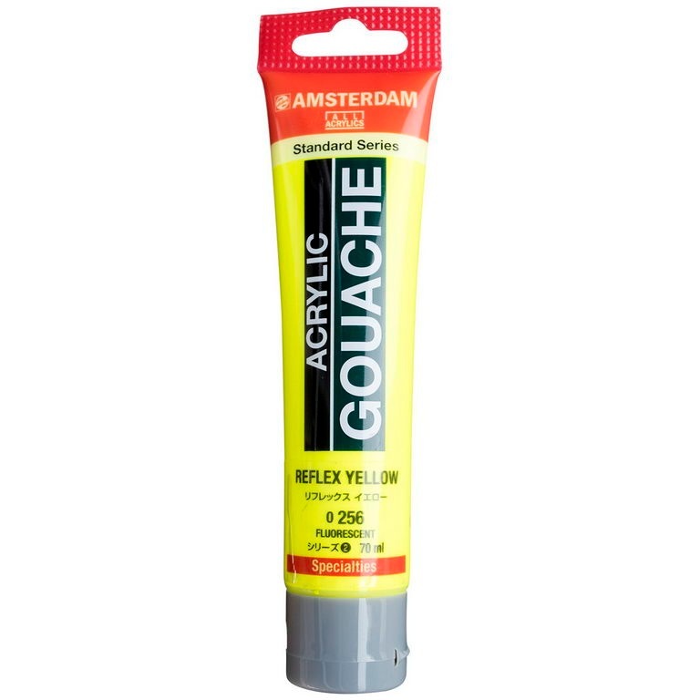 アムステルダム アクリリックガッシュ 70ml #256 リフレックス イエロー