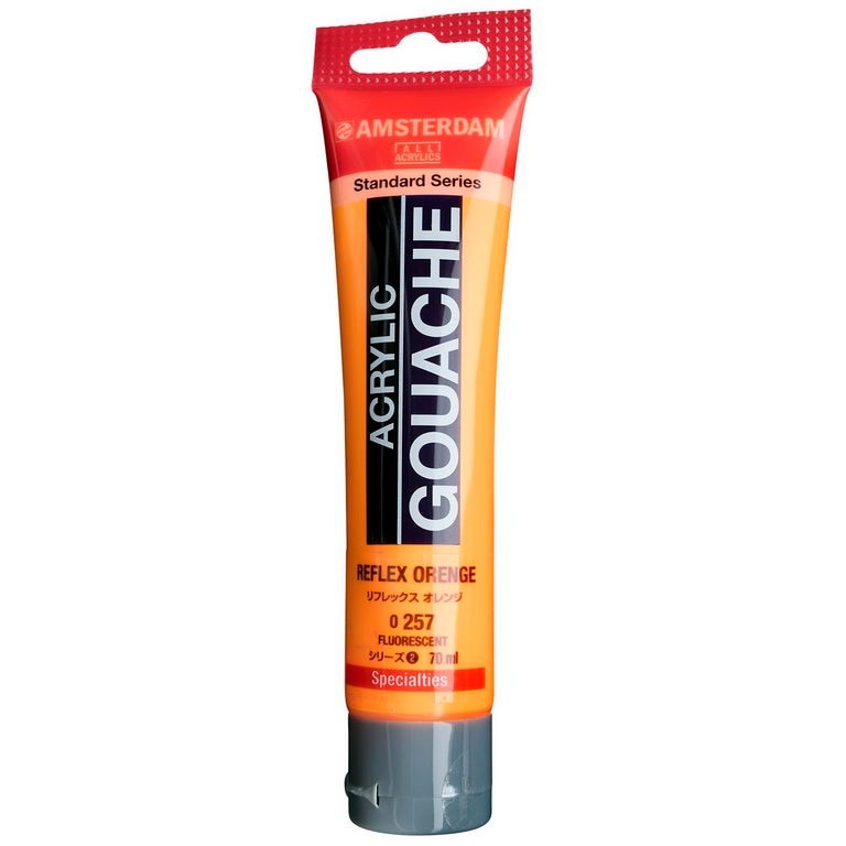 アムステルダム アクリリックガッシュ 70ml #257 リフレックス オレンジ