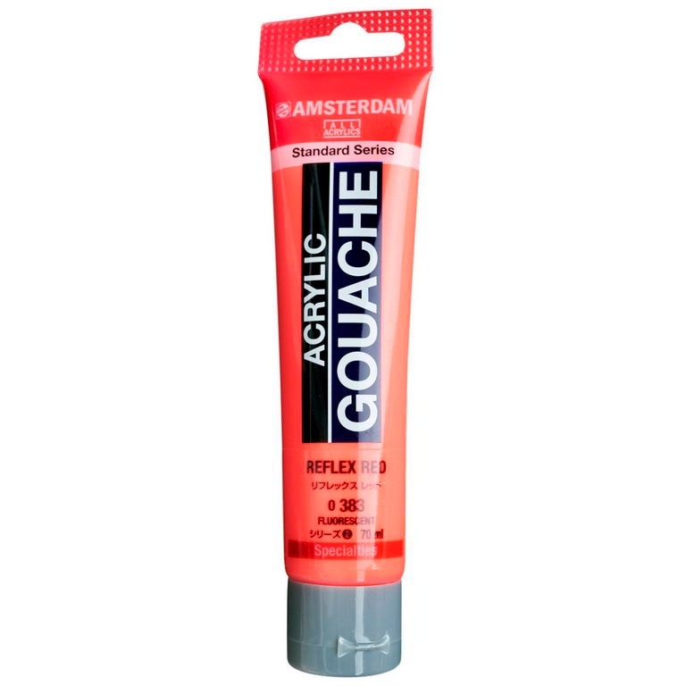 アムステルダム アクリリックガッシュ 70ml #383 リフレックス レッド