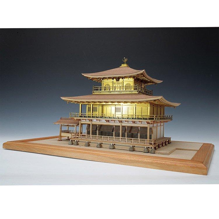 ウッディジョー 木造建築模型 1/75 鹿苑寺 金閣 ゴールド仕様 | アーク