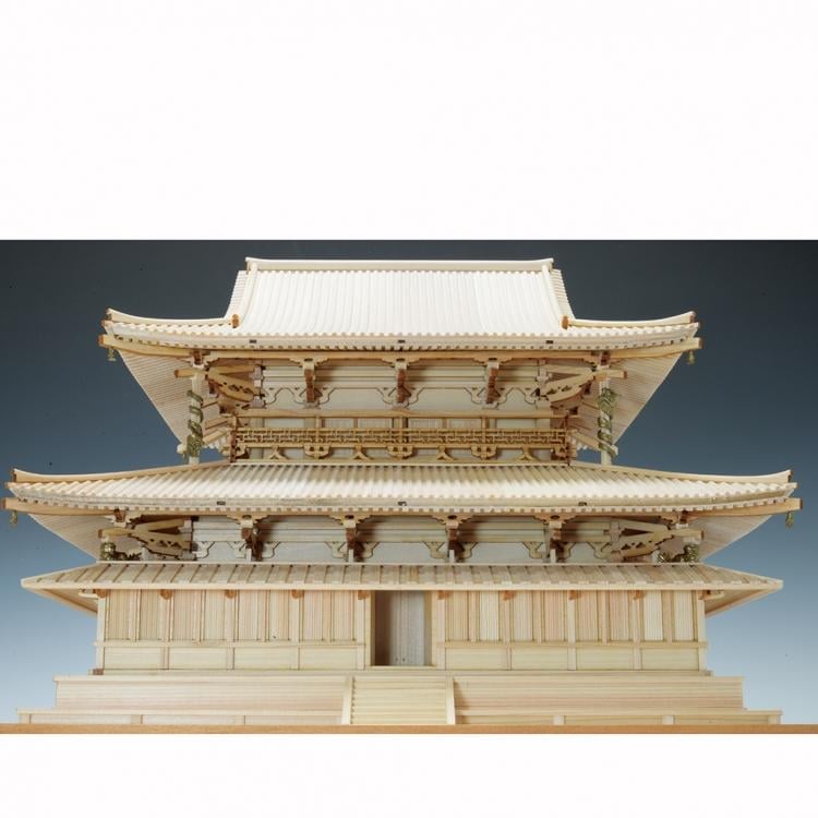 ウッディジョー 1/75 法隆寺 金堂 改良版 木製建築模型 | アーク
