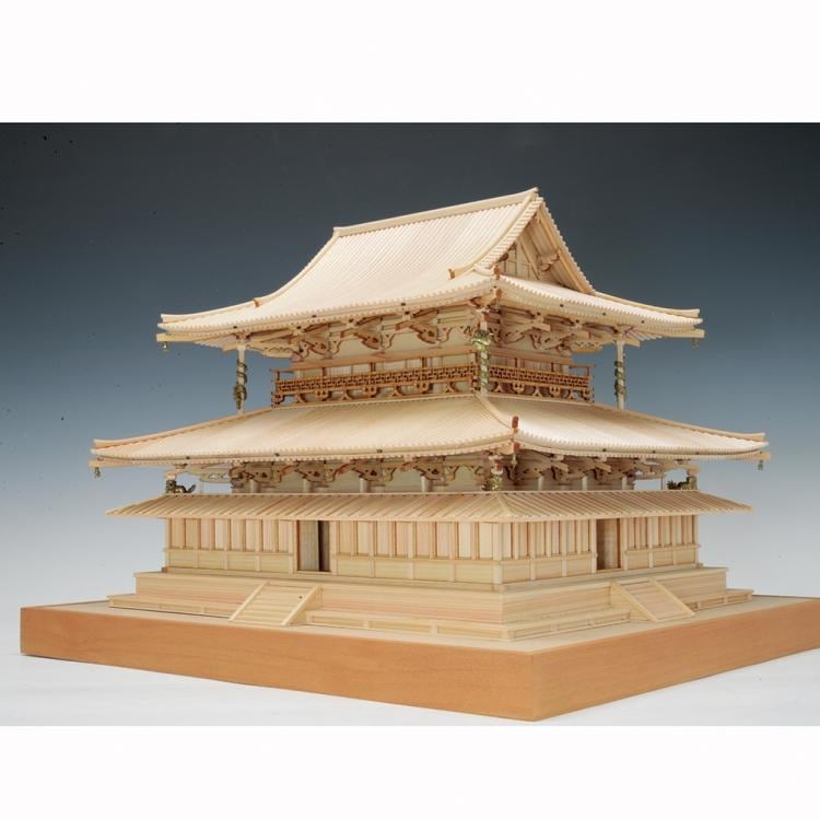 ウッディジョー 木製建築模型 1/75 法隆寺 金堂 ウッディジョー 1/75 法隆寺 金堂 改良版 木製建築模型 | アーク