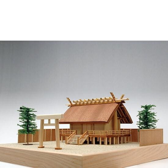木製建築模型 1/150　神明造り 神社　ウッディジョー ウッディジョー木製建築模型1/150神明造り神社 | アークオアシス