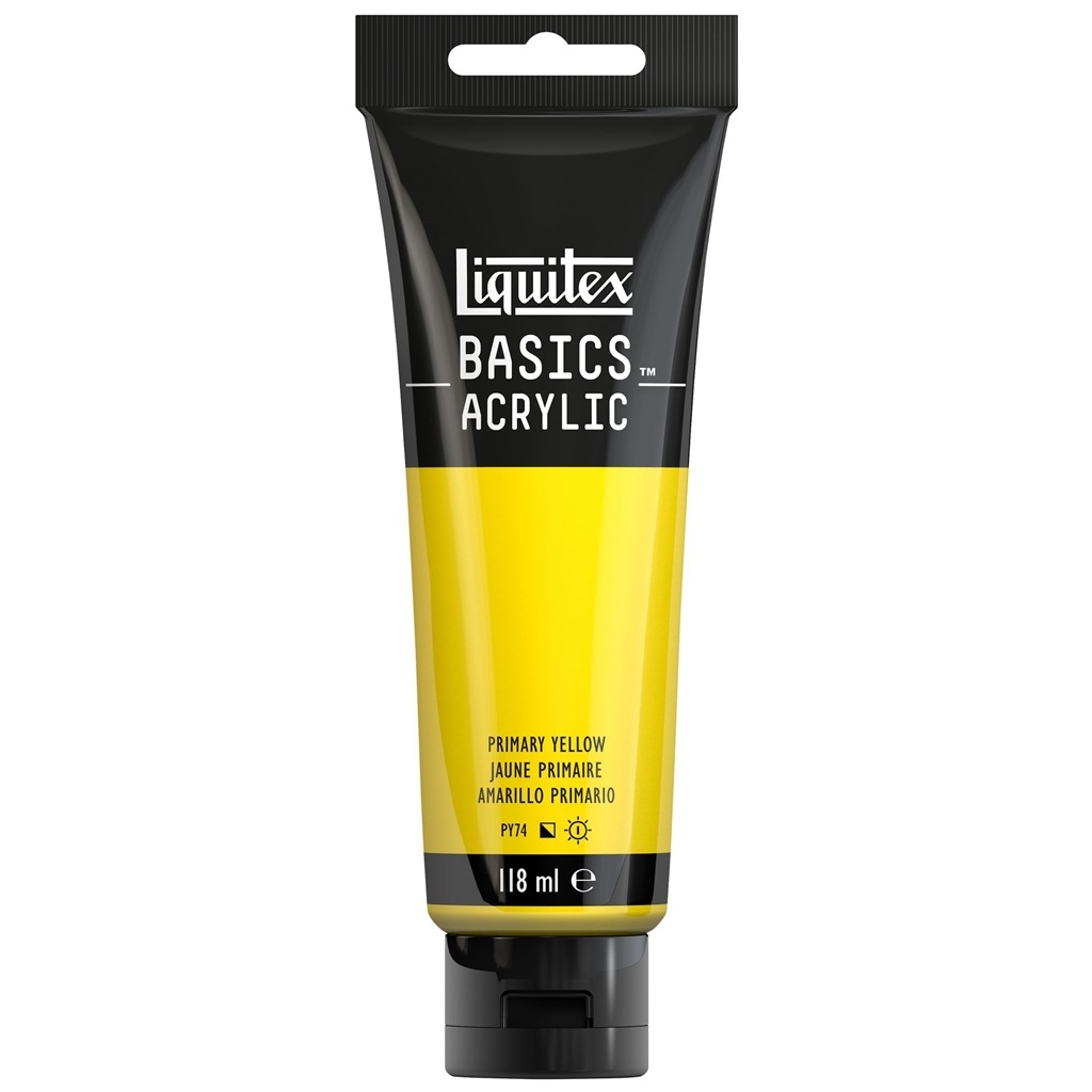 リキテックス ベーシックス 118mL 410(201) プライマリー イエロー (16005410) Liquitex BASICS アクリル絵具
