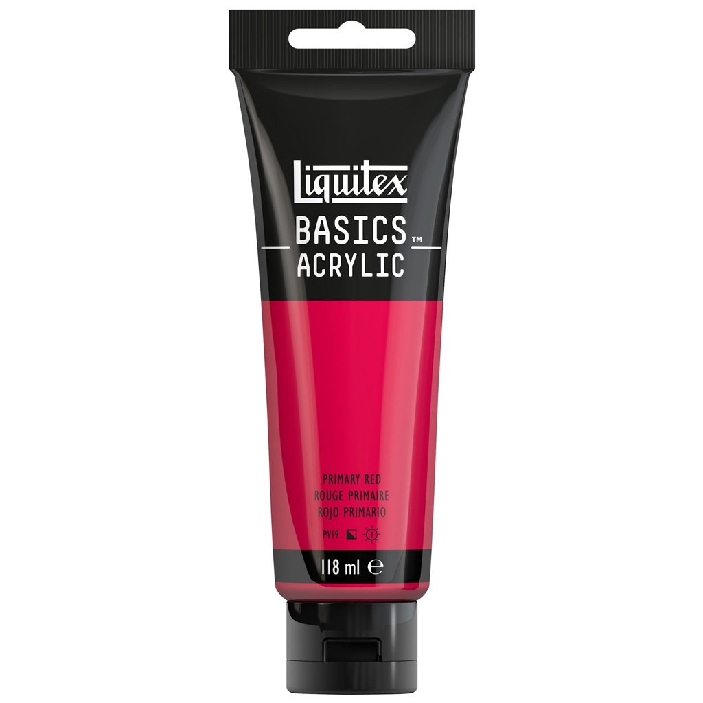 リキテックス ベーシックス 118mL 415(202) プライマリー レッド (16005415) Liquitex BASICS アクリル絵具
