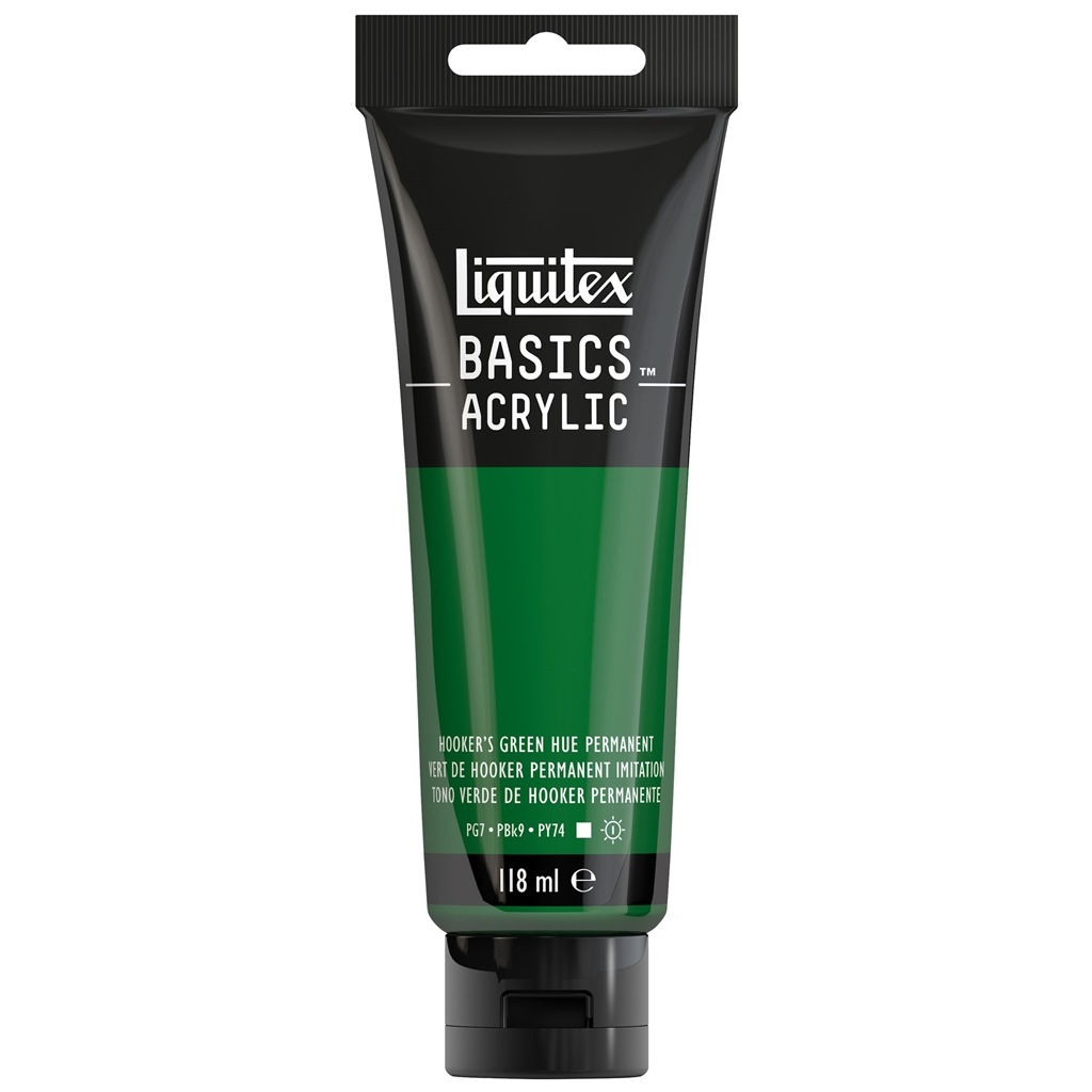 リキテックス ベーシックス 118mL 224(032) フーカスグリーンヒュー パーマネント (16005224) Liquitex BASICS アクリル絵具