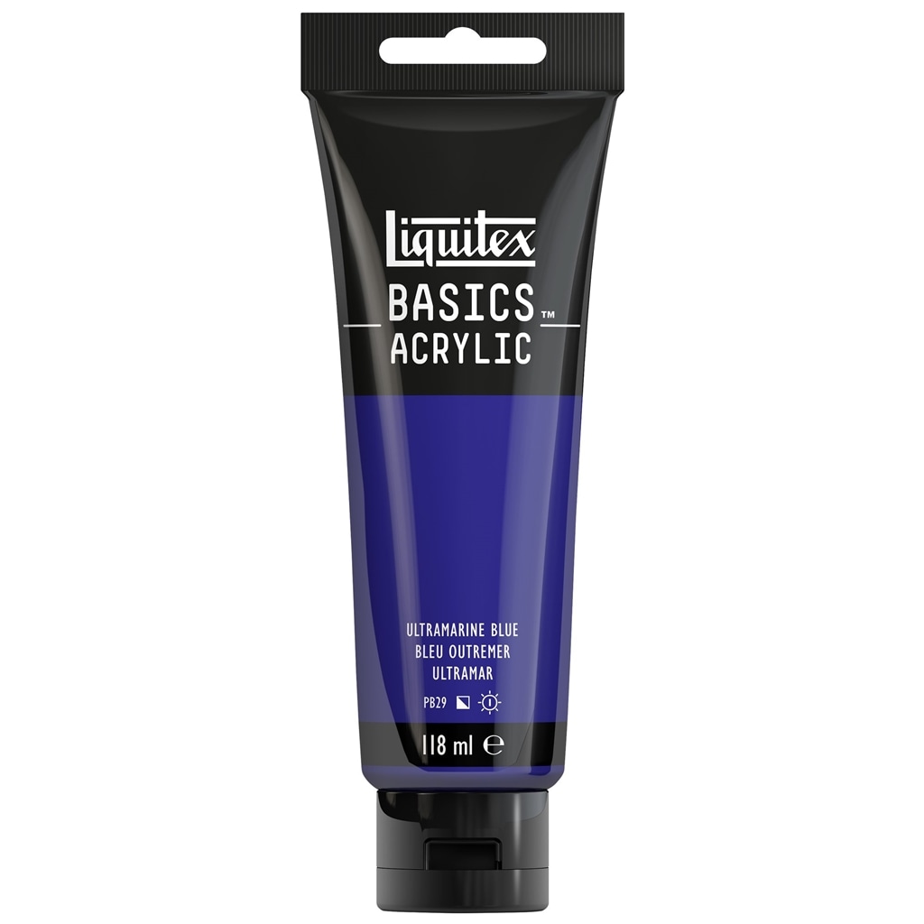 リキテックス ベーシックス 118mL 380(043) ウルトラマリン ブルー (16005380) Liquitex BASICS アクリル絵具