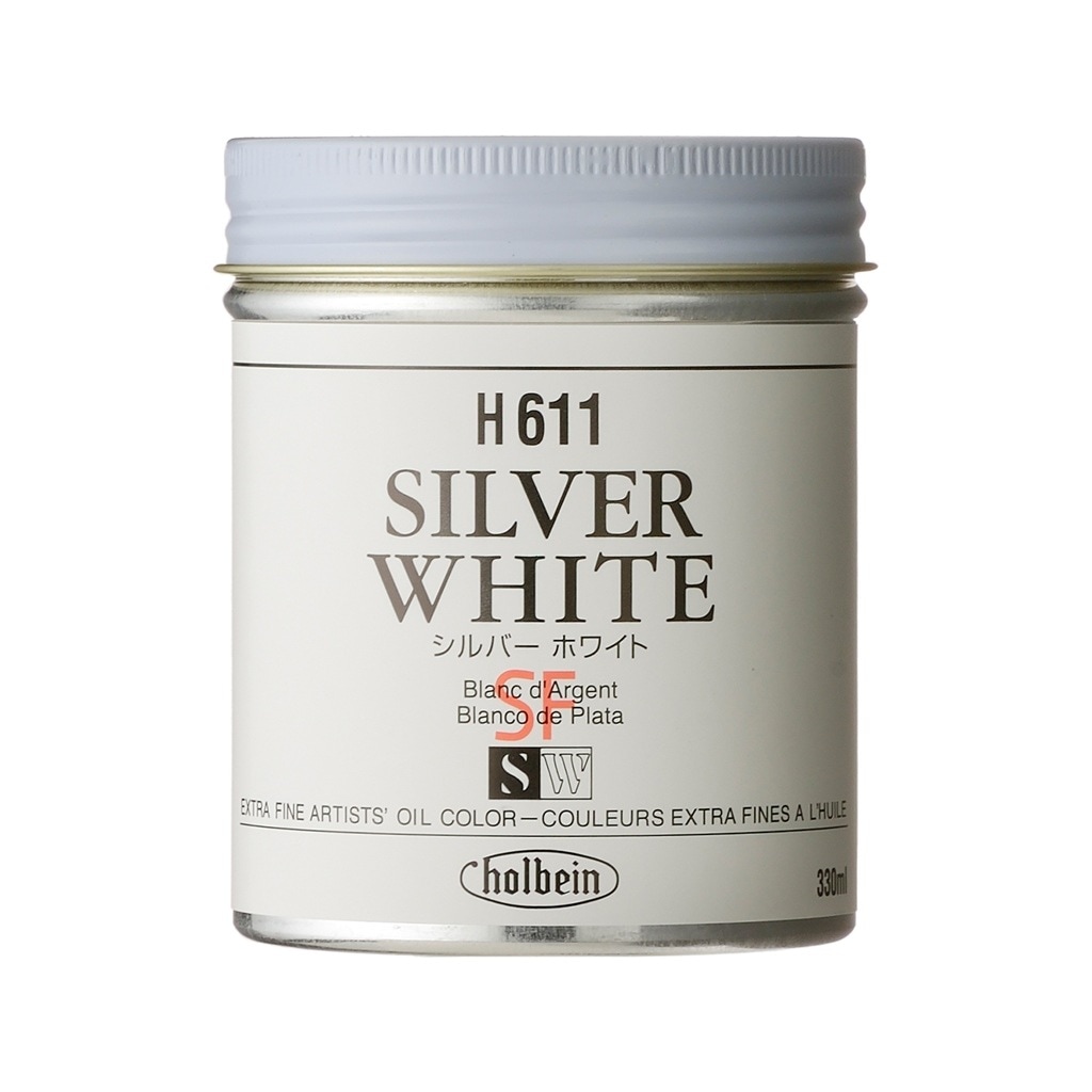 ホルベイン 油絵具  330ml H611 シルバー ホワイト