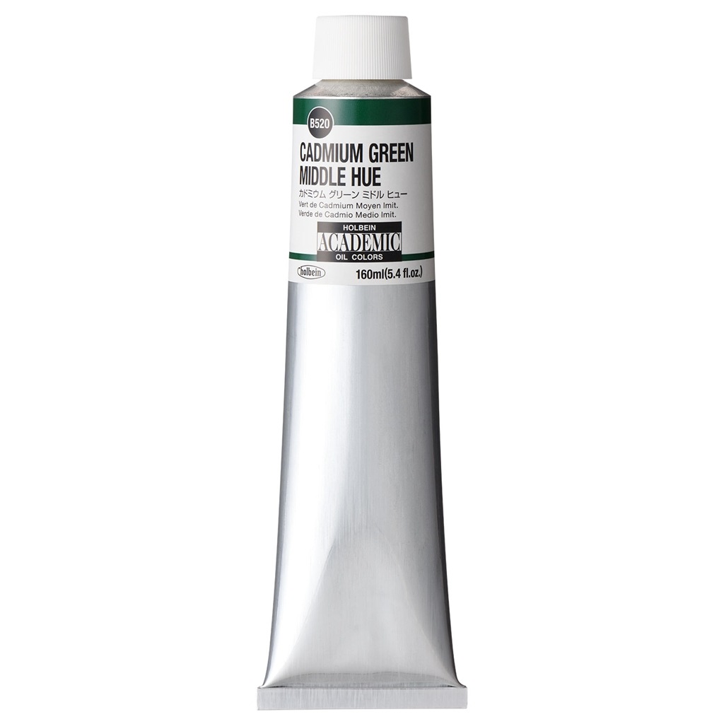 ホルベイン アカデミック 160ml B520 カドミウム グリーン ミドル ヒュー (001520) 習作用油絵具 ACADEMIC