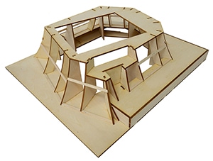 ウッディジョー 1/150 安土城　木製模型 組み立てキット 1/150 安土城 - 【公式】ウッディジョーオンラインショップ