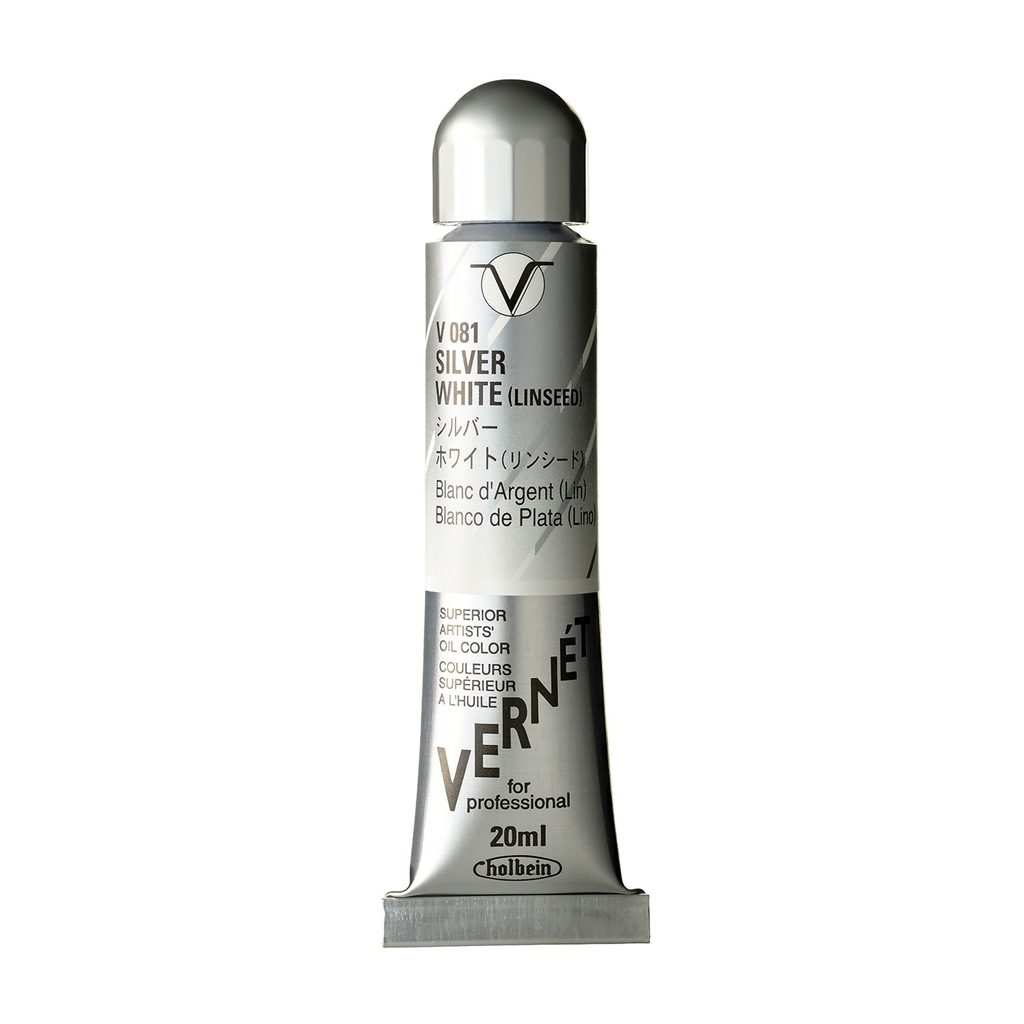 ホルベイン ヴェルネ 20ml V081 シルバー ホワイト (リンシード) (011081) 高品位油絵具