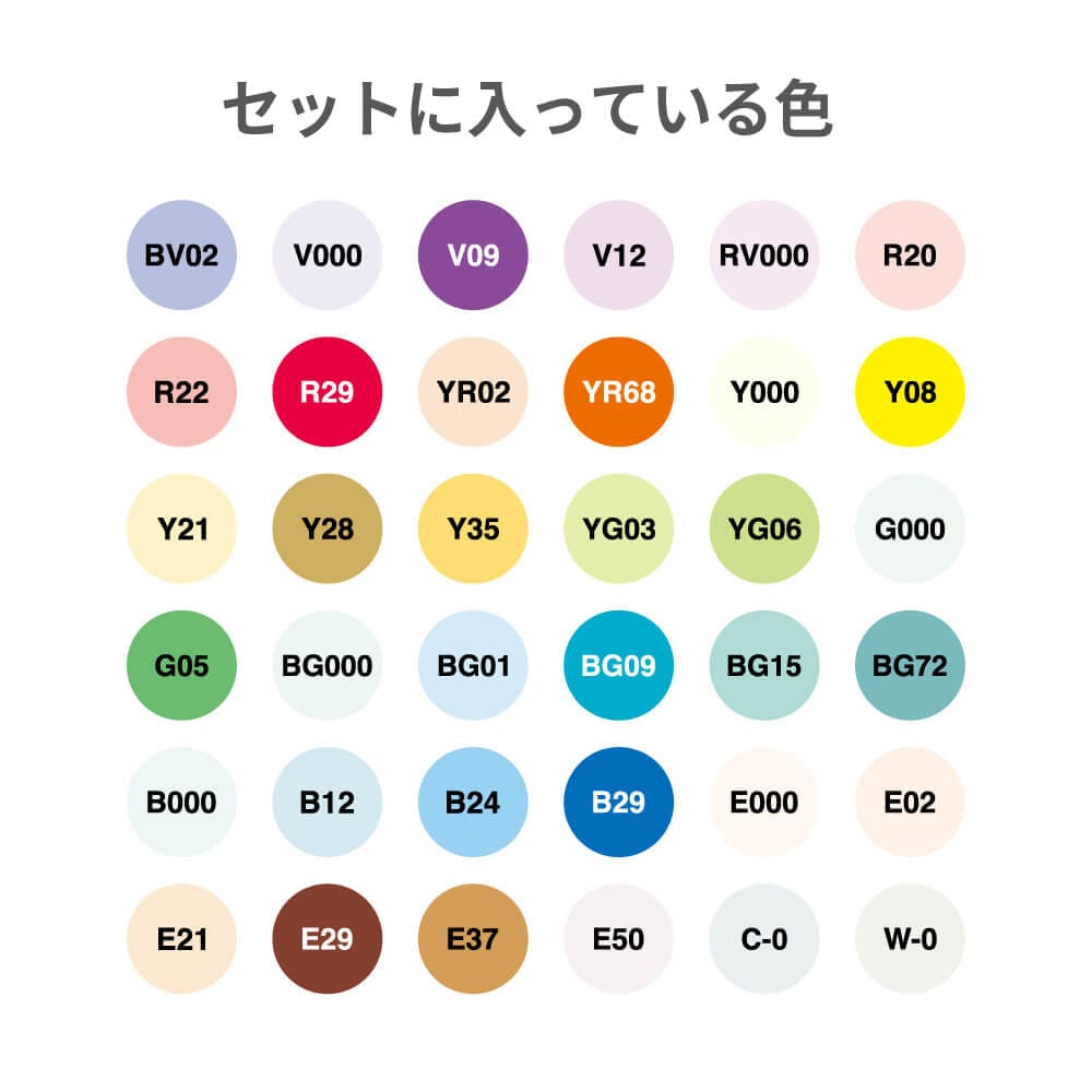 コピック チャオ ステップアップ36 色セット (12503106) | アーク