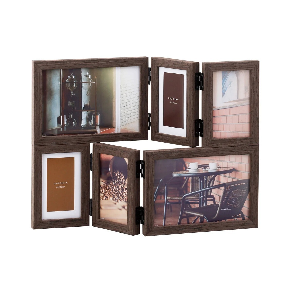 ラドンナ フォトフレーム(リビング) LA12-60-DBR ミニサイズ×4、ポストカード判×2