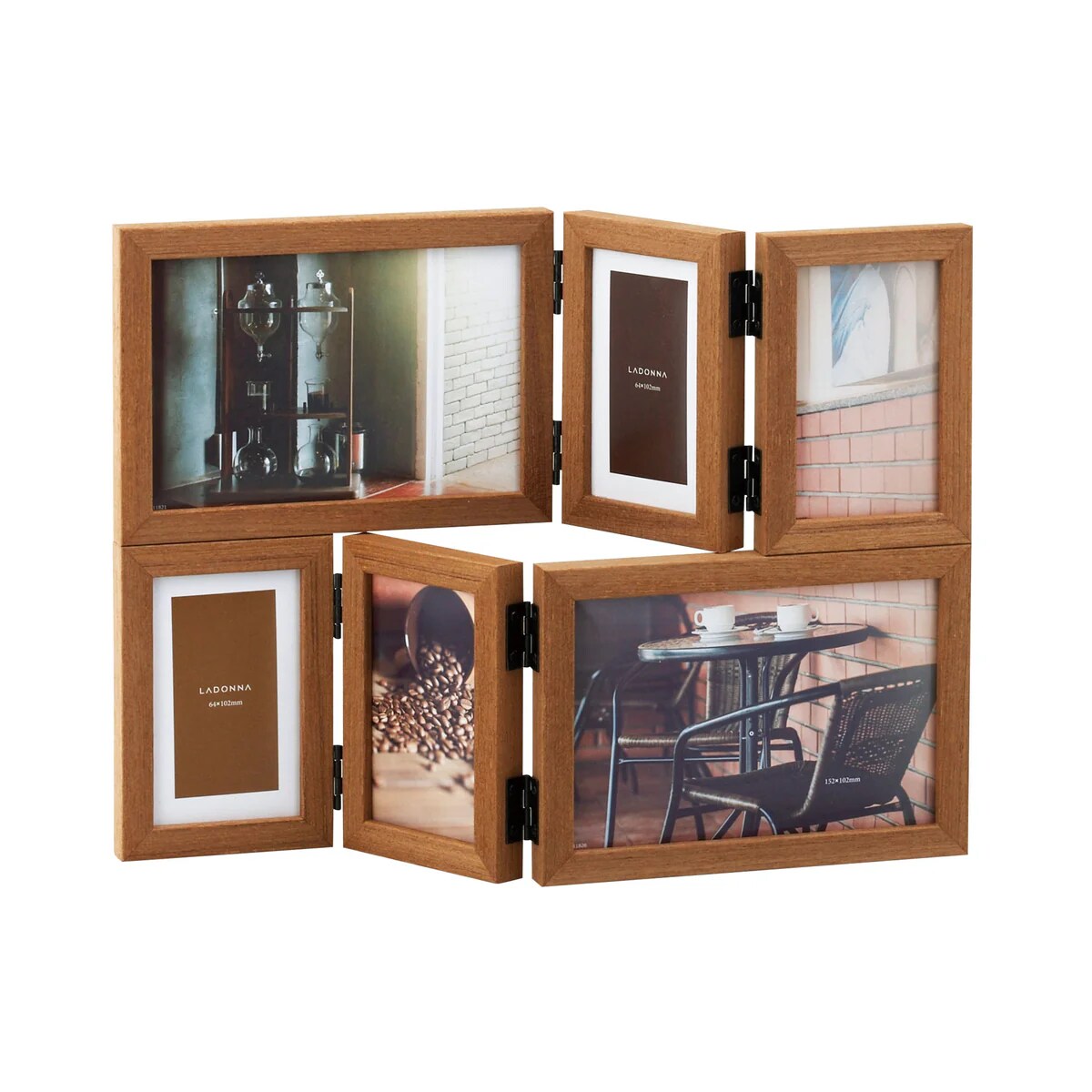 ラドンナ フォトフレーム(リビング) LA12-60-BR ミニサイズ×4、ポストカード判×2