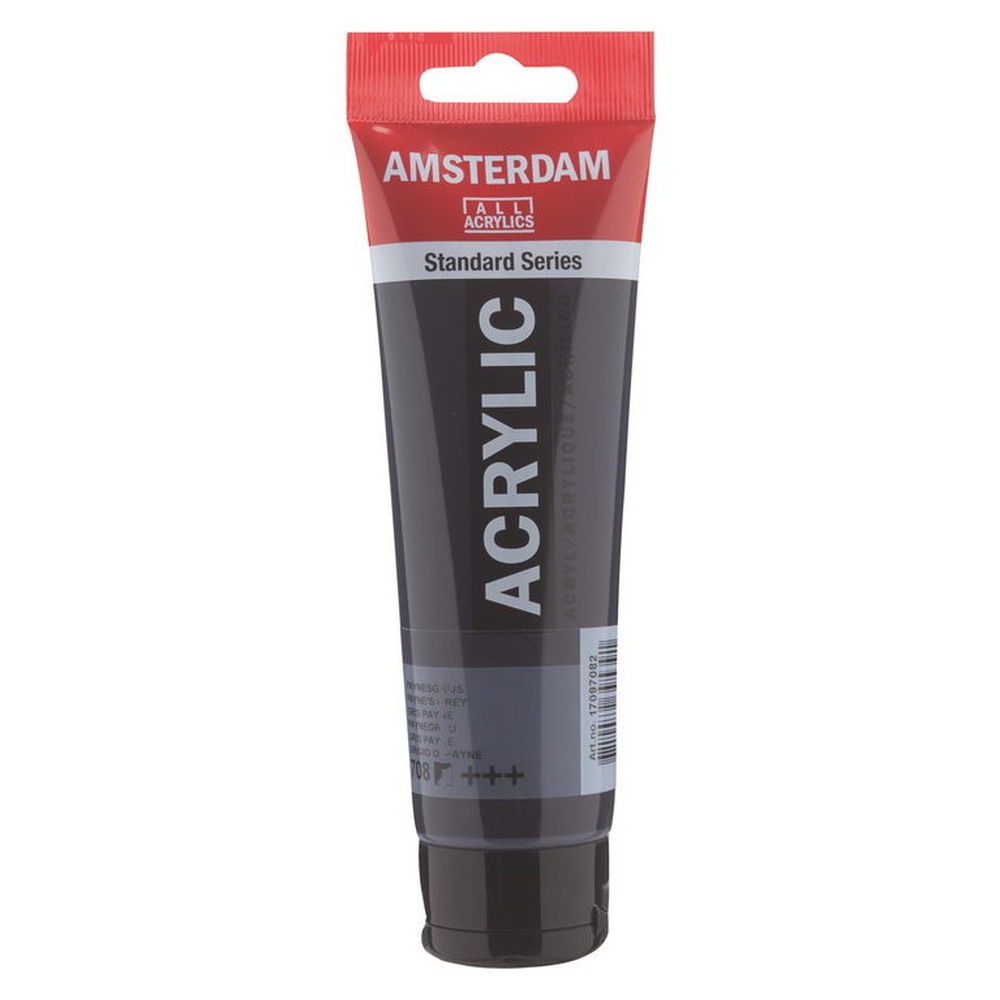 アムステルダム アクリリックカラー 120ml #708 ペイニーズグレー