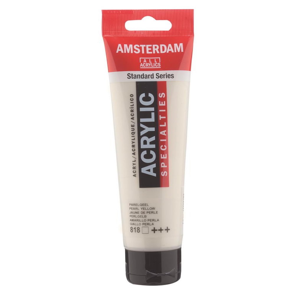 アムステルダム アクリリックカラー 120ml #818 パールイエロー