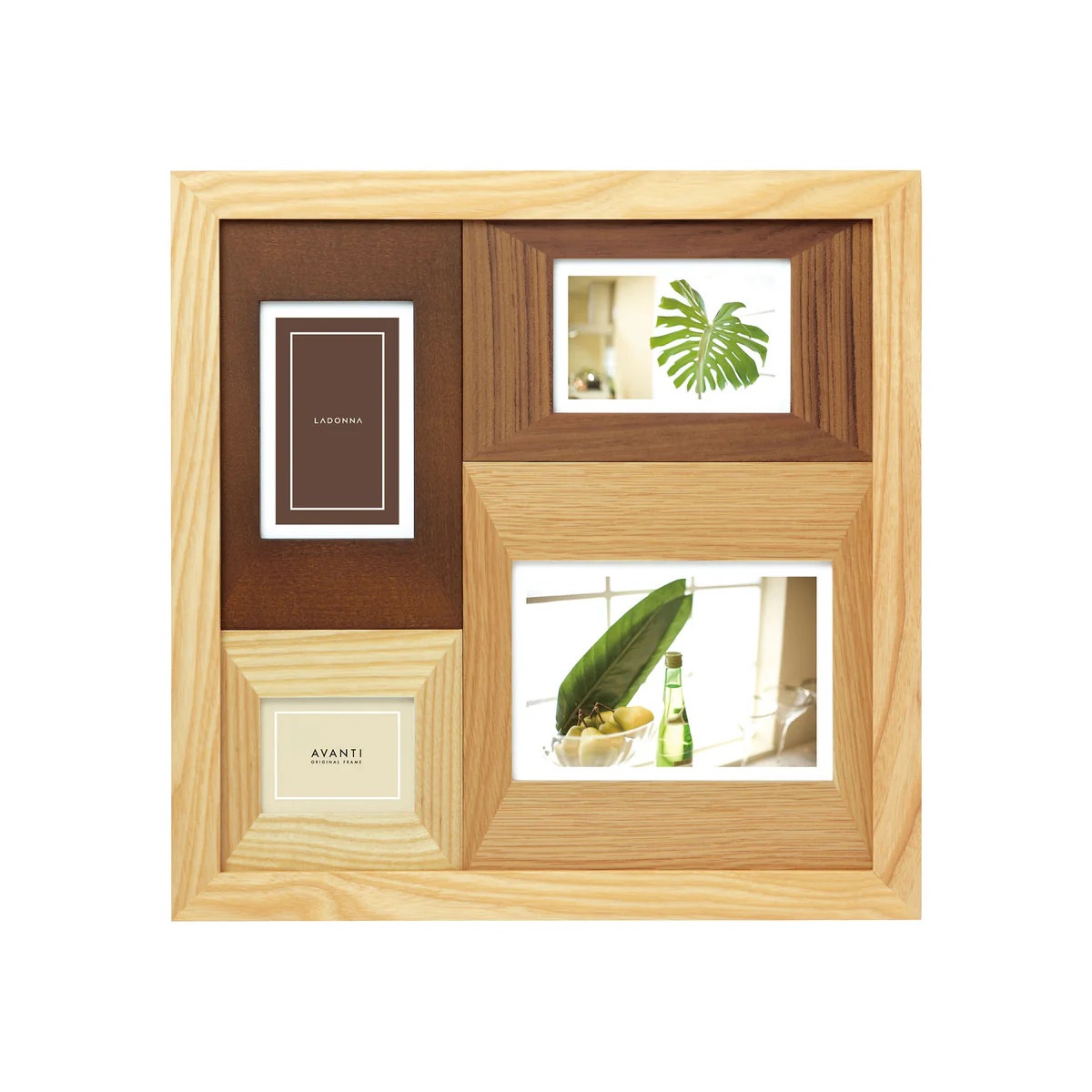 ラドンナ フォトフレーム(リビング) CW30-40-NT 2L判×1、ポストカード判またはL判×2、ミニサイズ×1