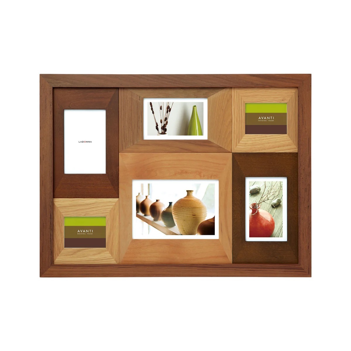 ラドンナ フォトフレーム(リビング) CW30-60-BR 2L判×1、ポストカード判またはL判×3、ミニサイズ×2