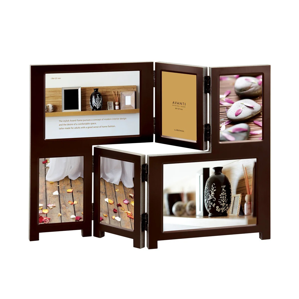 ラドンナ フォトフレーム(リビング) MA63-60-DBR 2L判×2、L判×4